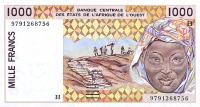 Gallery image for West African States p611Hg: 1000 Francs