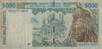 Gallery image for West African States p613Hk: 5000 Francs