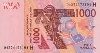 Gallery image for West African States p615Hb: 1000 Francs