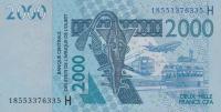 Gallery image for West African States p616Hr: 2000 Francs