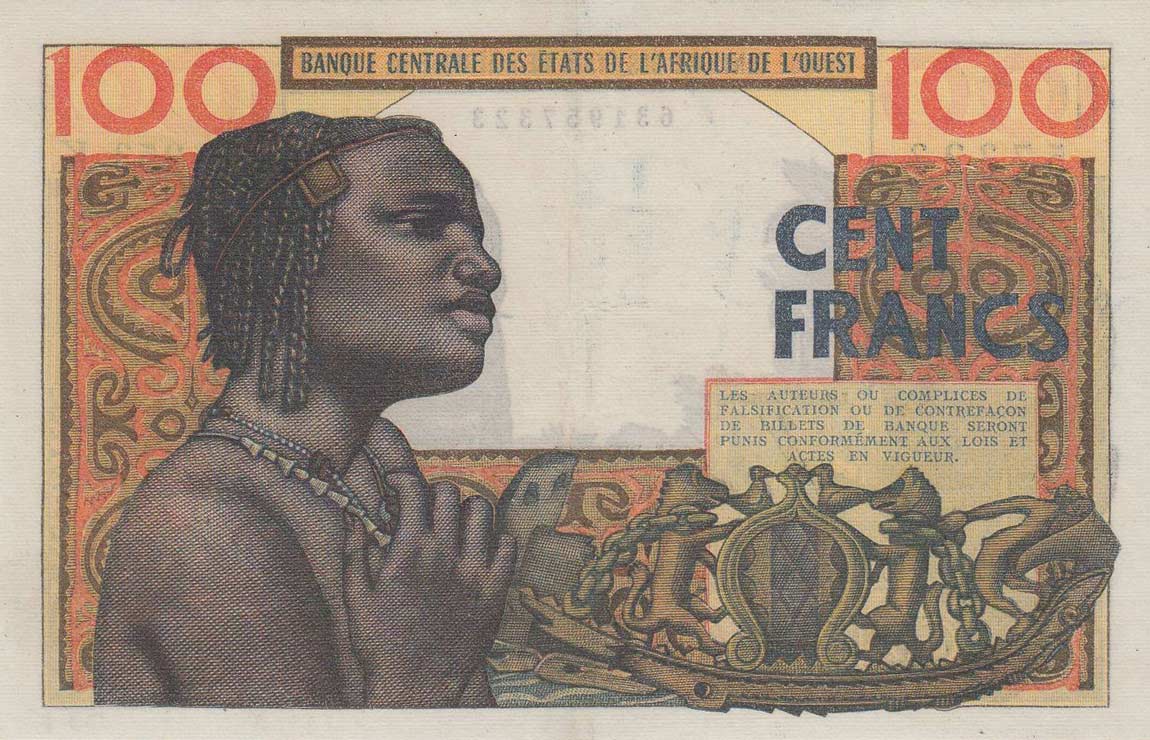 Back of West African States p701Kf: 100 Francs from 1961