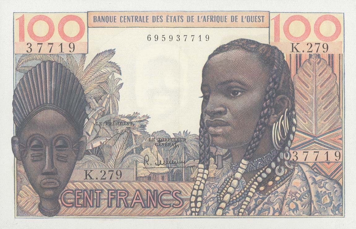 Front of West African States p701Kg: 100 Francs from 1961