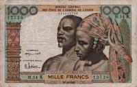 p703Ka from West African States: 1000 Francs from 1959