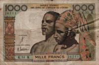 p703Ke from West African States: 1000 Francs from 1959