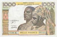 Gallery image for West African States p703Kn: 1000 Francs