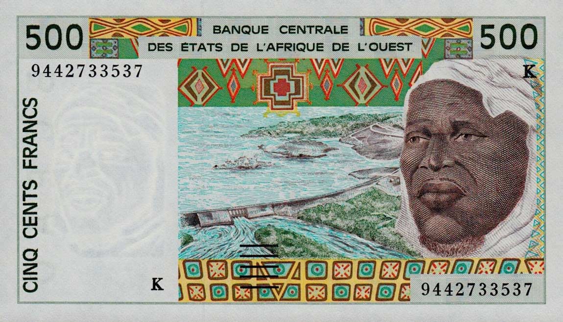 Front of West African States p710Kd: 500 Francs from 1994