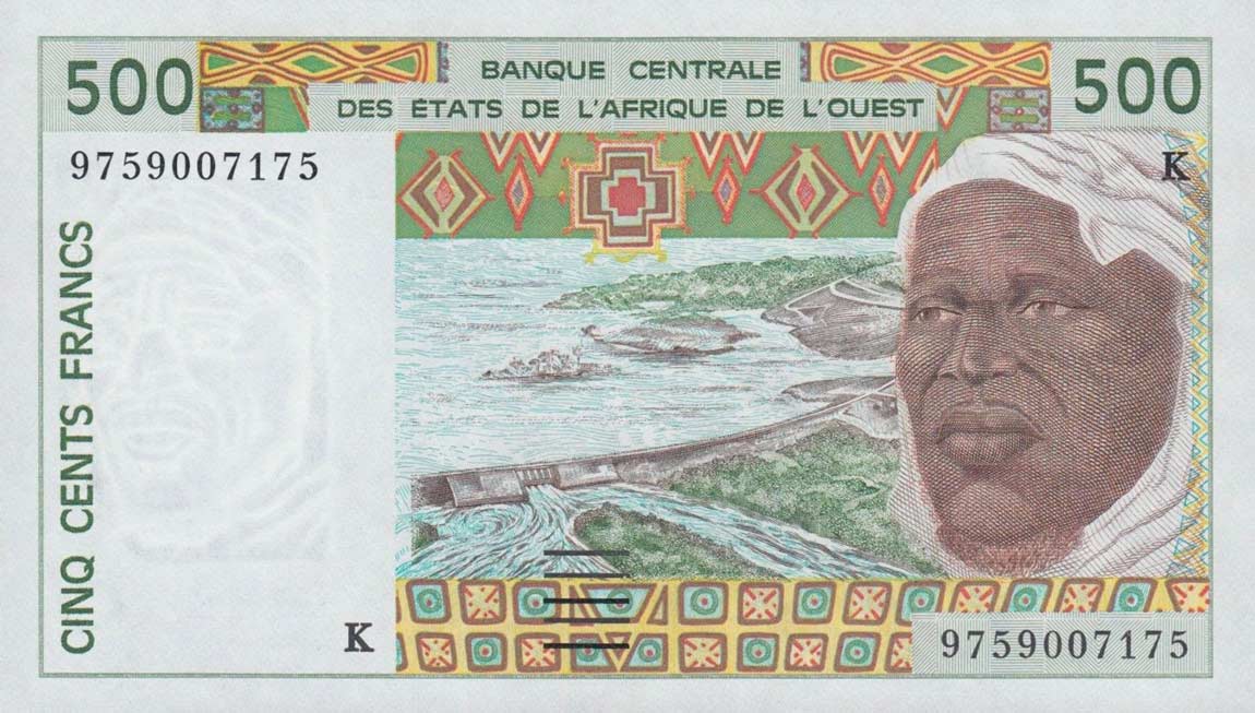 Front of West African States p710Kg: 500 Francs from 1997