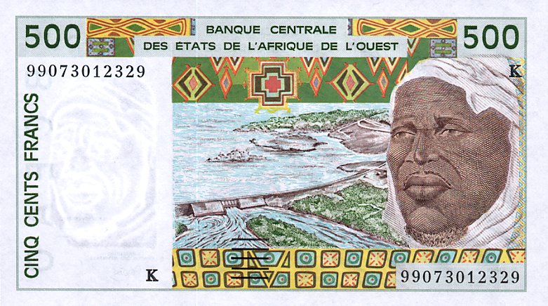 Front of West African States p710Ki: 500 Francs from 1998