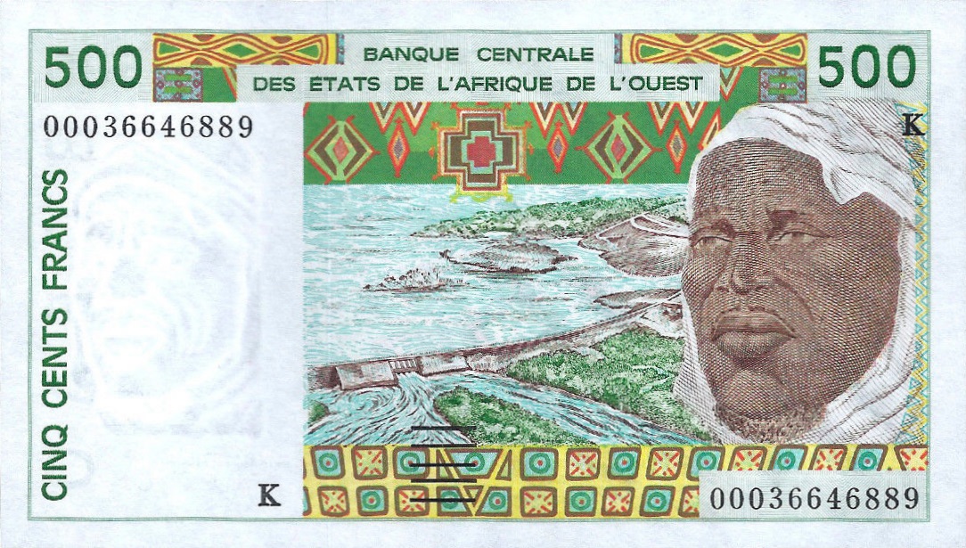 Front of West African States p710Kk: 500 Francs from 2000