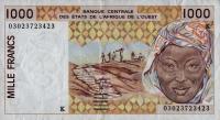 p711Km from West African States: 1000 Francs from 2003