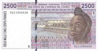 p712Ka from West African States: 2500 Francs from 1992
