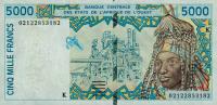 Gallery image for West African States p713Kl: 5000 Francs