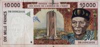 Gallery image for West African States p714Kf: 10000 Francs