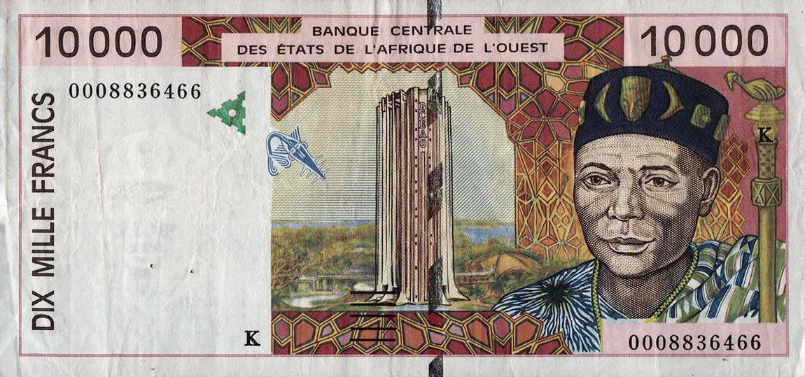 Front of West African States p714Ki: 10000 Francs from 2000