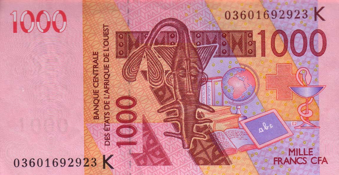 Front of West African States p715Ka: 1000 Francs from 2003