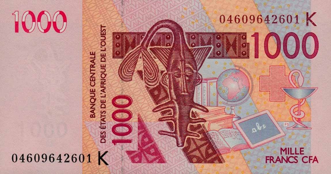 Front of West African States p715Kb: 1000 Francs from 2004