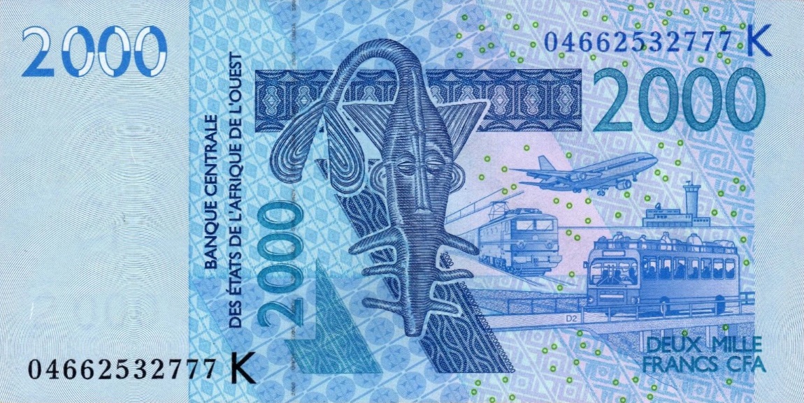 Front of West African States p716Kb: 2000 Francs from 2004