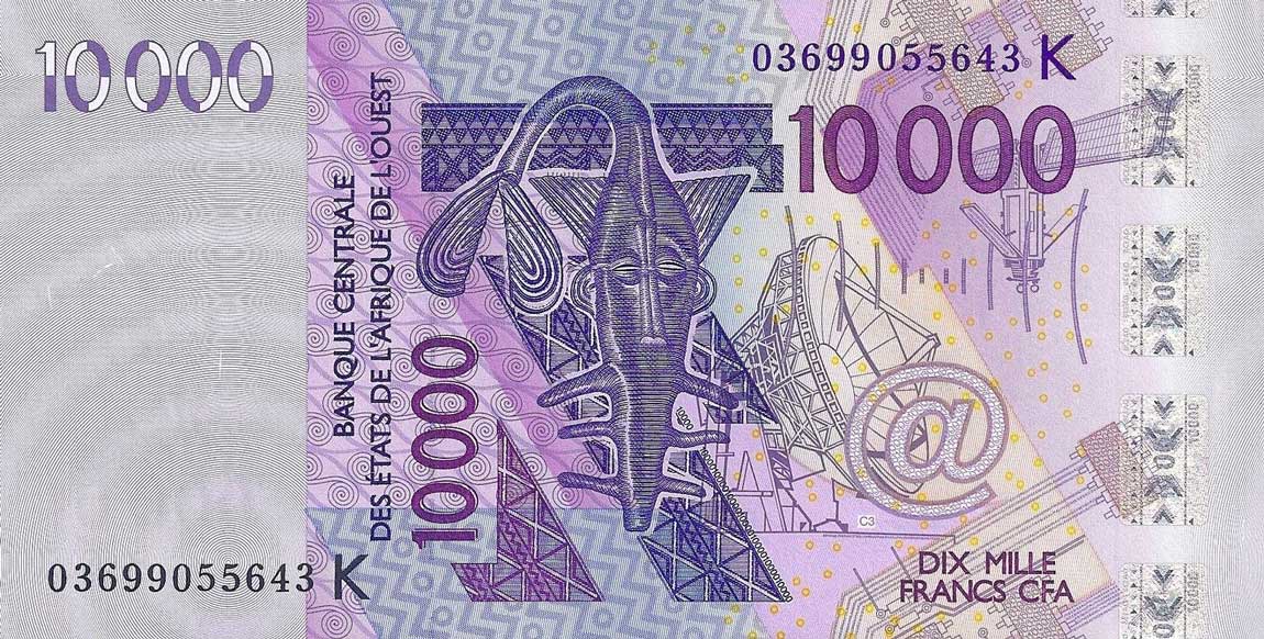 Front of West African States p718Ka: 10000 Francs from 2003