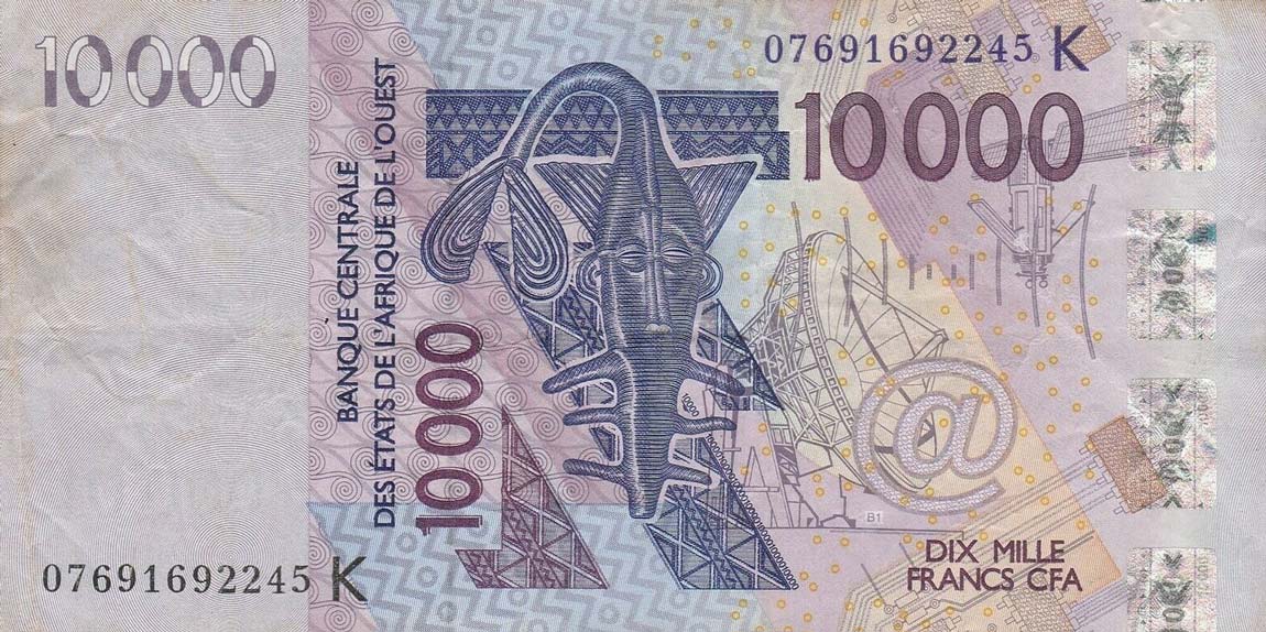 Front of West African States p718Ke: 10000 Francs from 2007