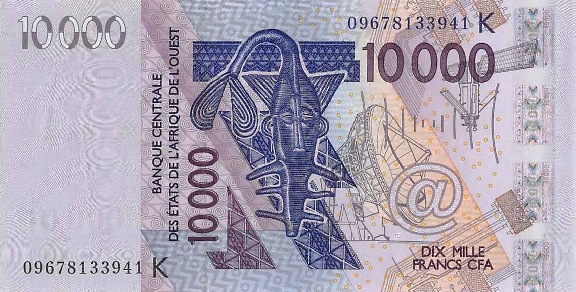 Front of West African States p718Kh: 10000 Francs from 2009