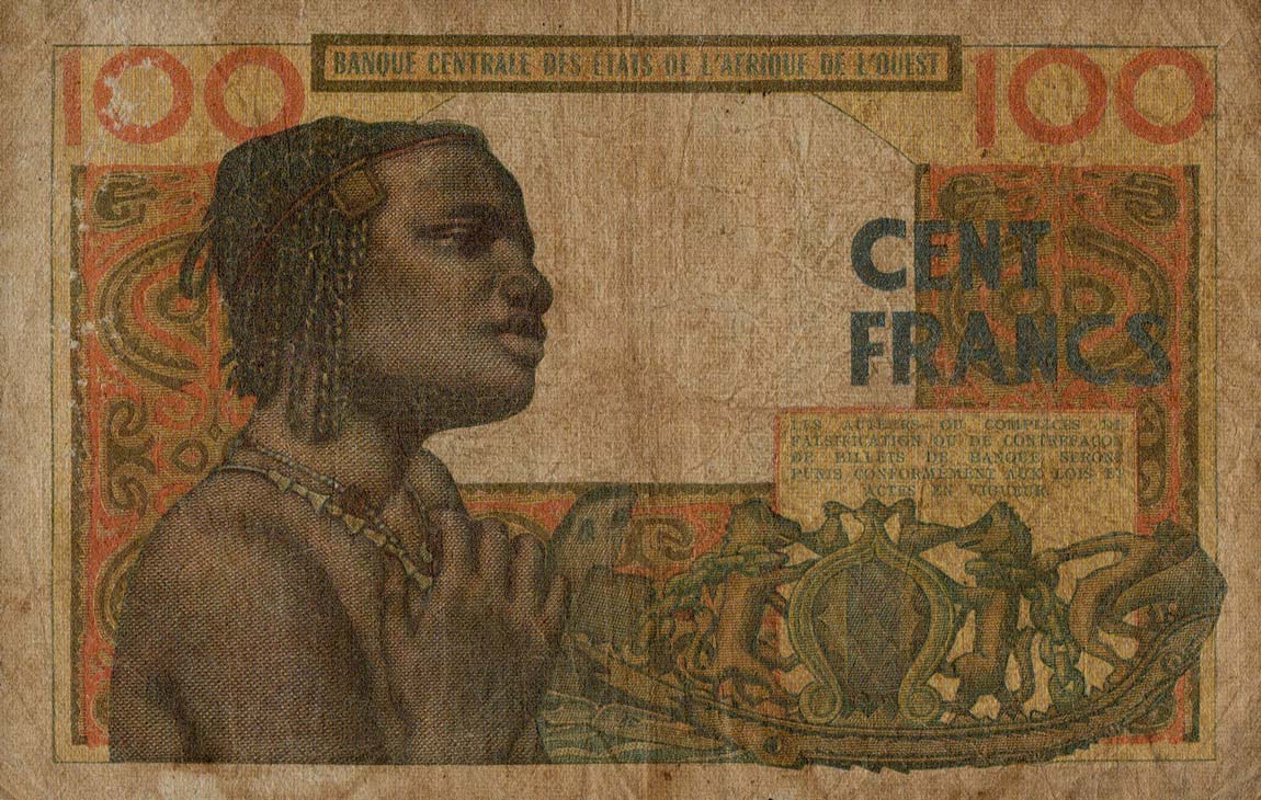 Back of West African States p801Tc: 100 Francs from 1961