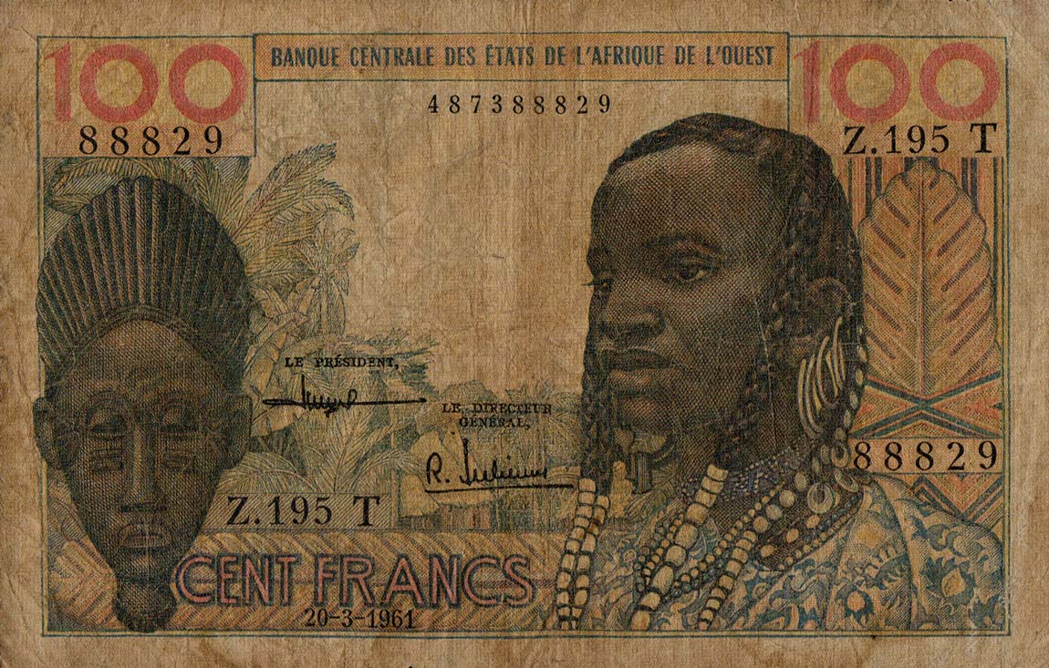 Front of West African States p801Tc: 100 Francs from 1961