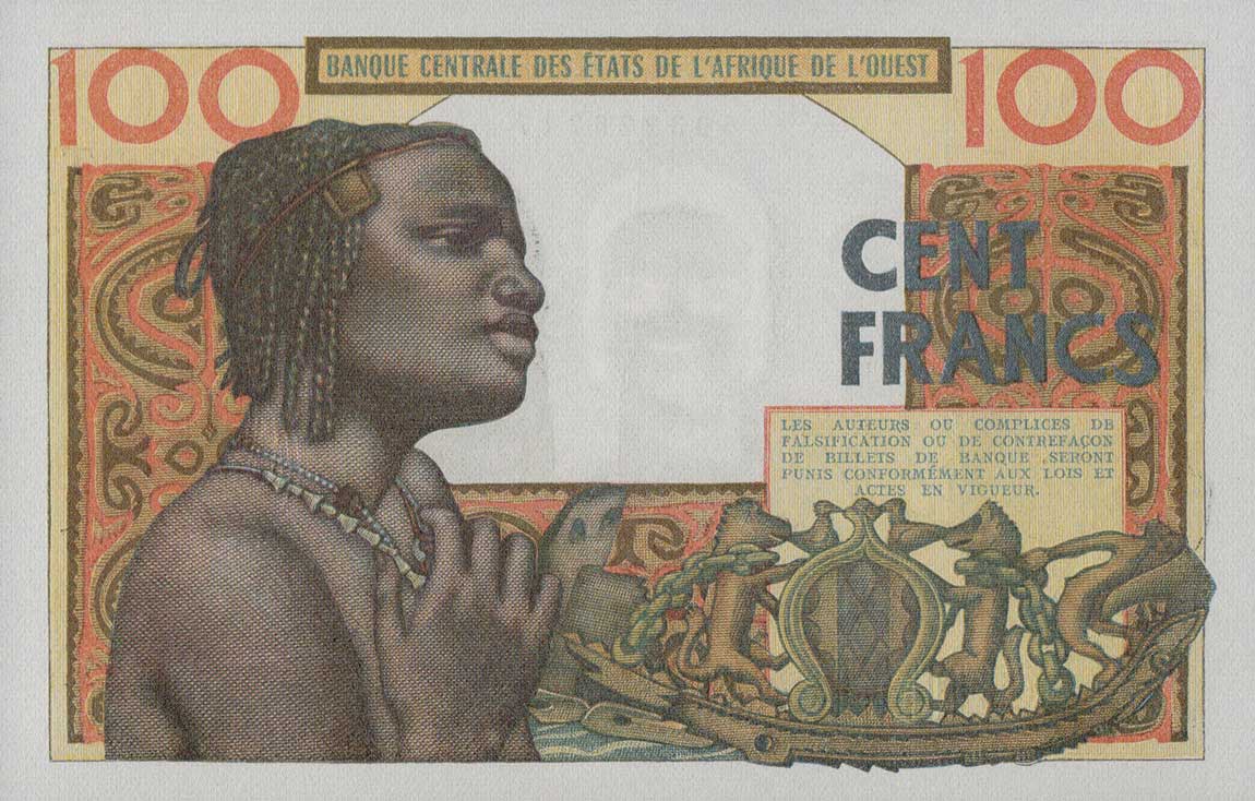 Back of West African States p801Tf: 100 Francs from 1961