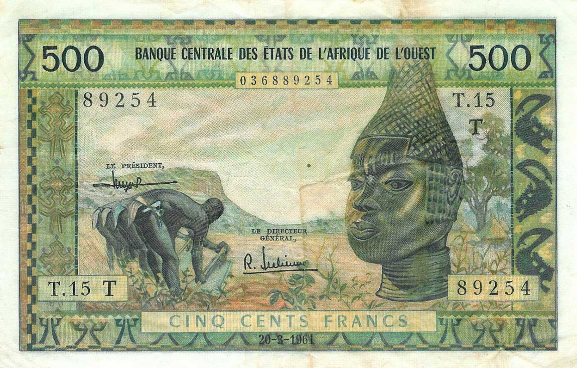 Front of West African States p802Tc: 500 Francs from 1961