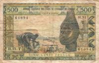 p802Tg from West African States: 500 Francs from 1959