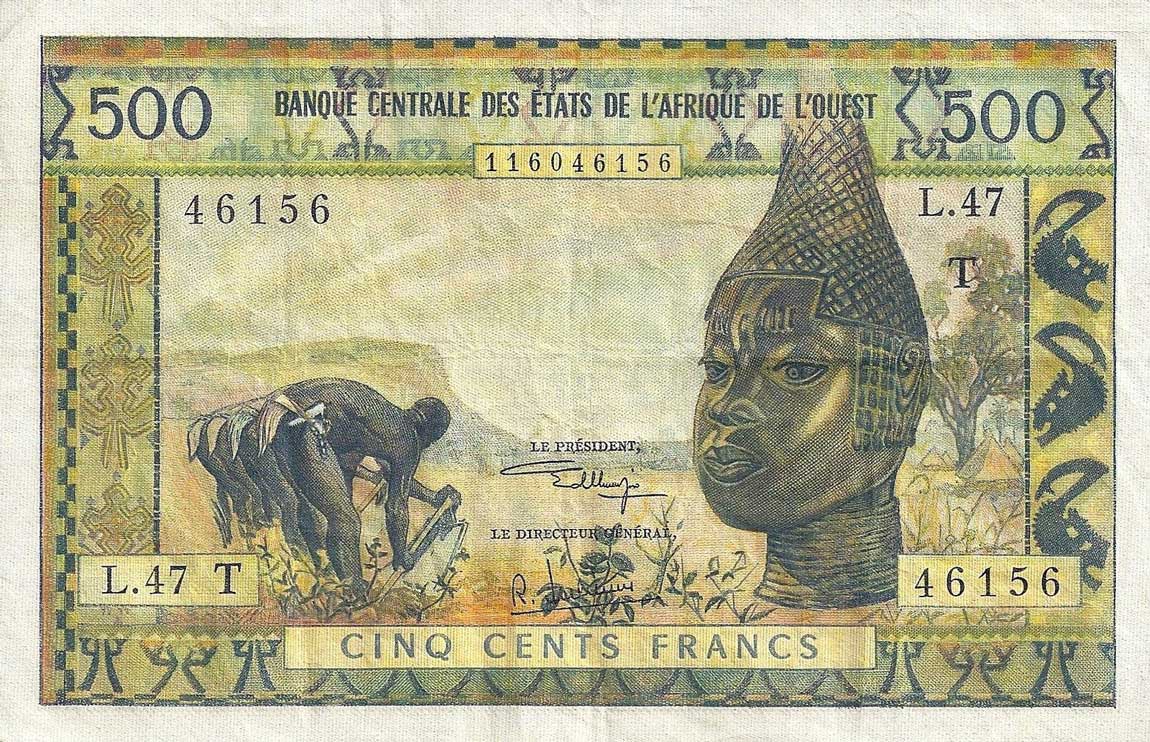 Front of West African States p802Tk: 500 Francs from 1959