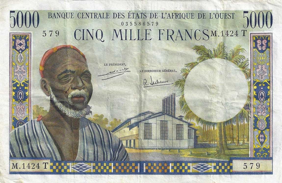 Front of West African States p804Ti: 5000 Francs from 1961