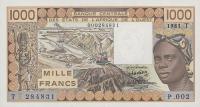 p807Tb from West African States: 1000 Francs from 1981