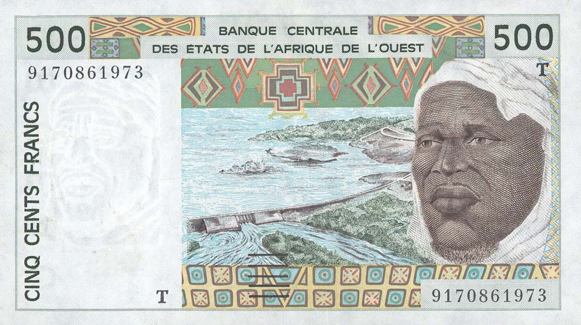 Front of West African States p810Ta: 500 Francs from 1991