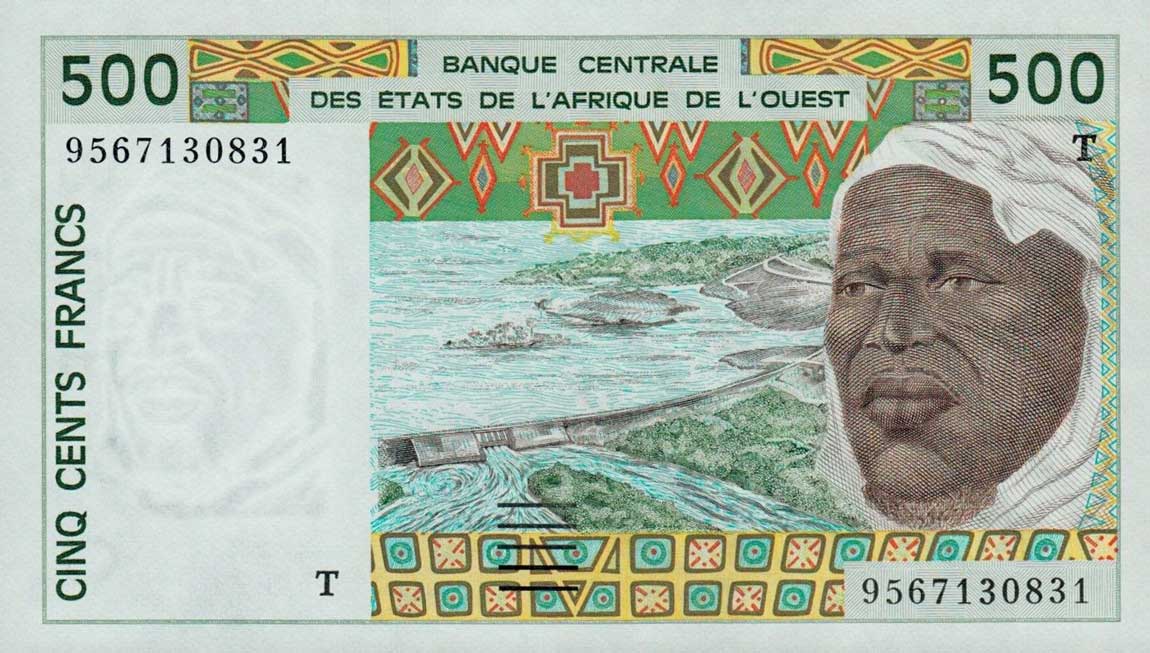 Front of West African States p810Te: 500 Francs from 1995