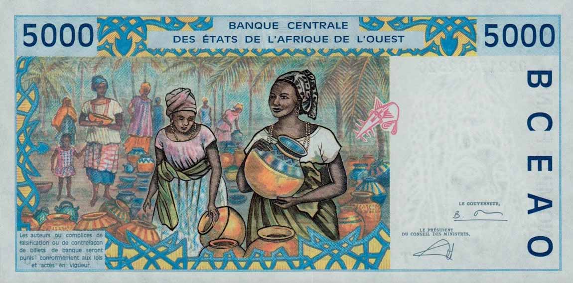 Back of West African States p813Tk: 5000 Francs from 2002
