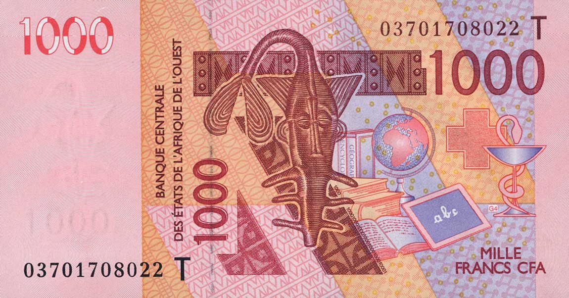 Front of West African States p815Ta: 1000 Francs from 2003