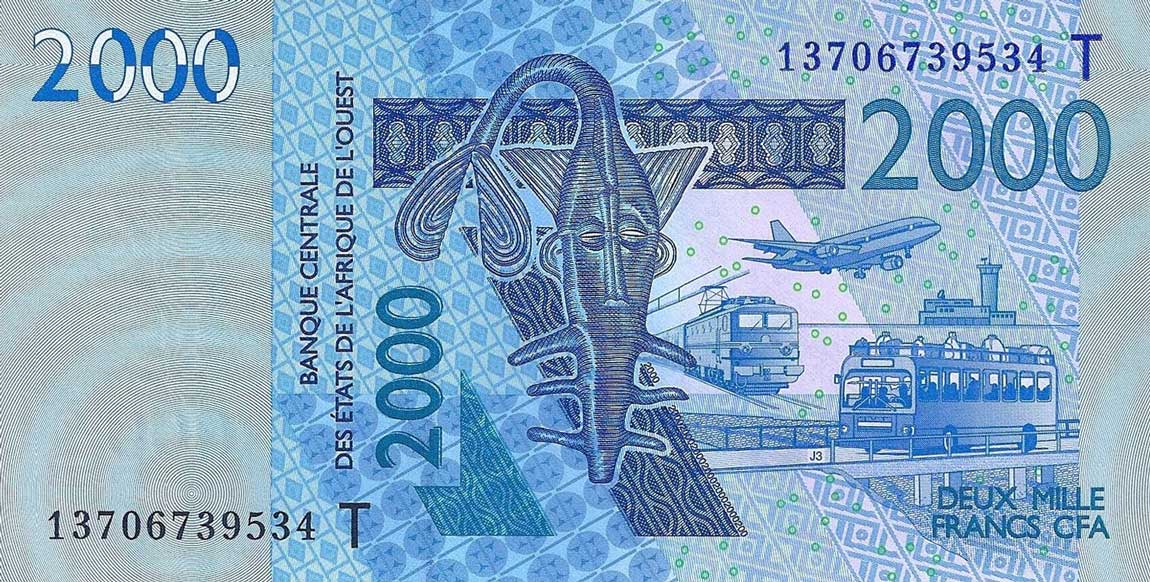 Front of West African States p816Tm: 2000 Francs from 2013