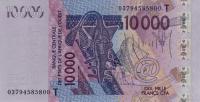 p818Ta from West African States: 10000 Francs from 2003