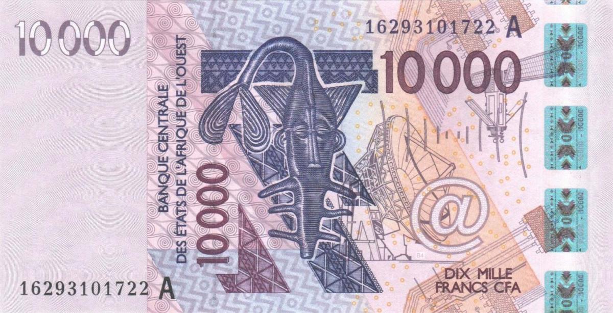 Front of West African States p118Ap: 10000 Francs from 2016