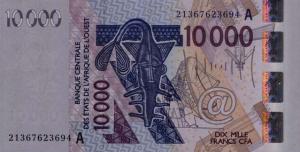 p118At from West African States: 10000 Francs from 2021
