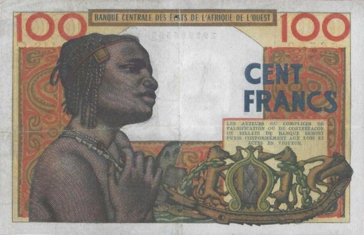 Back of West African States p301Ca: 100 Francs from 1961