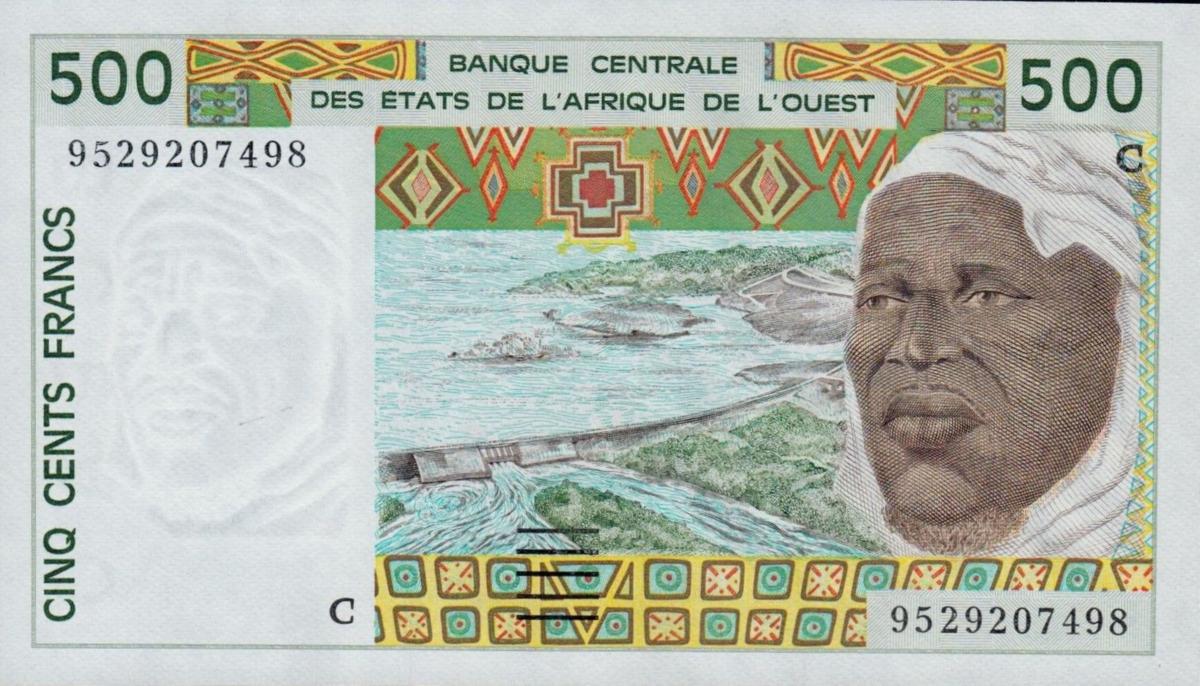 Front of West African States p310Ce: 500 Francs from 1995