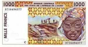 Gallery image for West African States p311Ch: 1000 Francs