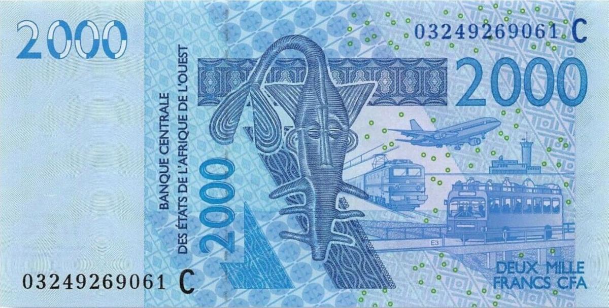 Front of West African States p316Ca: 2000 Francs from 2003