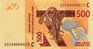 p319Cn from West African States: 500 Francs from 2025 p319Cn from West African States: 500 Francs from 2025