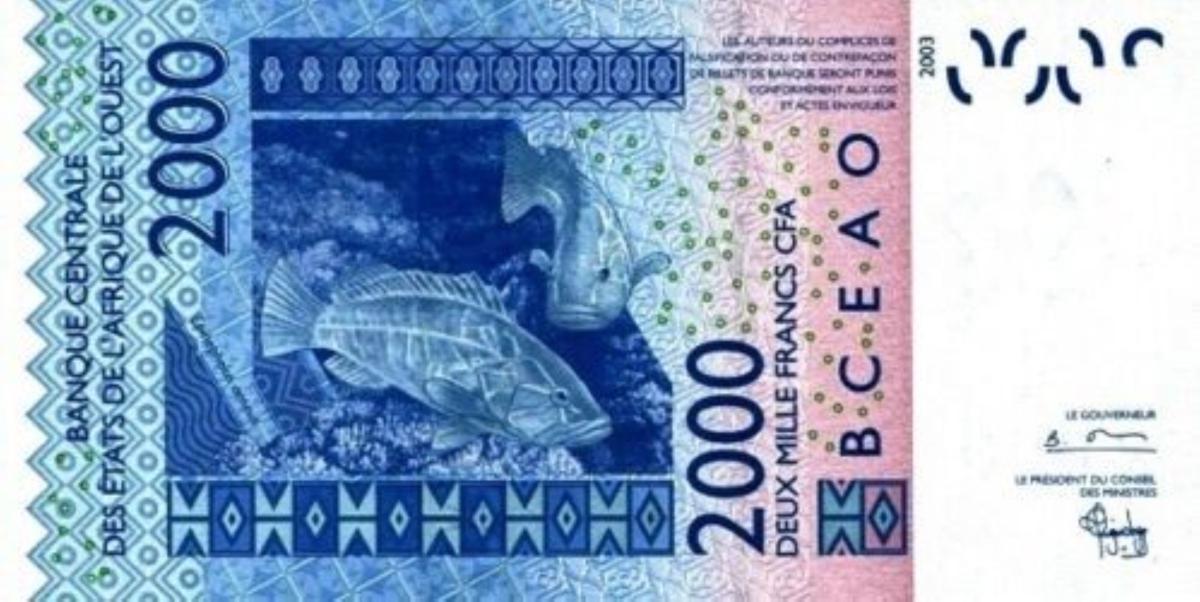 Back of West African States p416Da: 2000 Francs from 2003