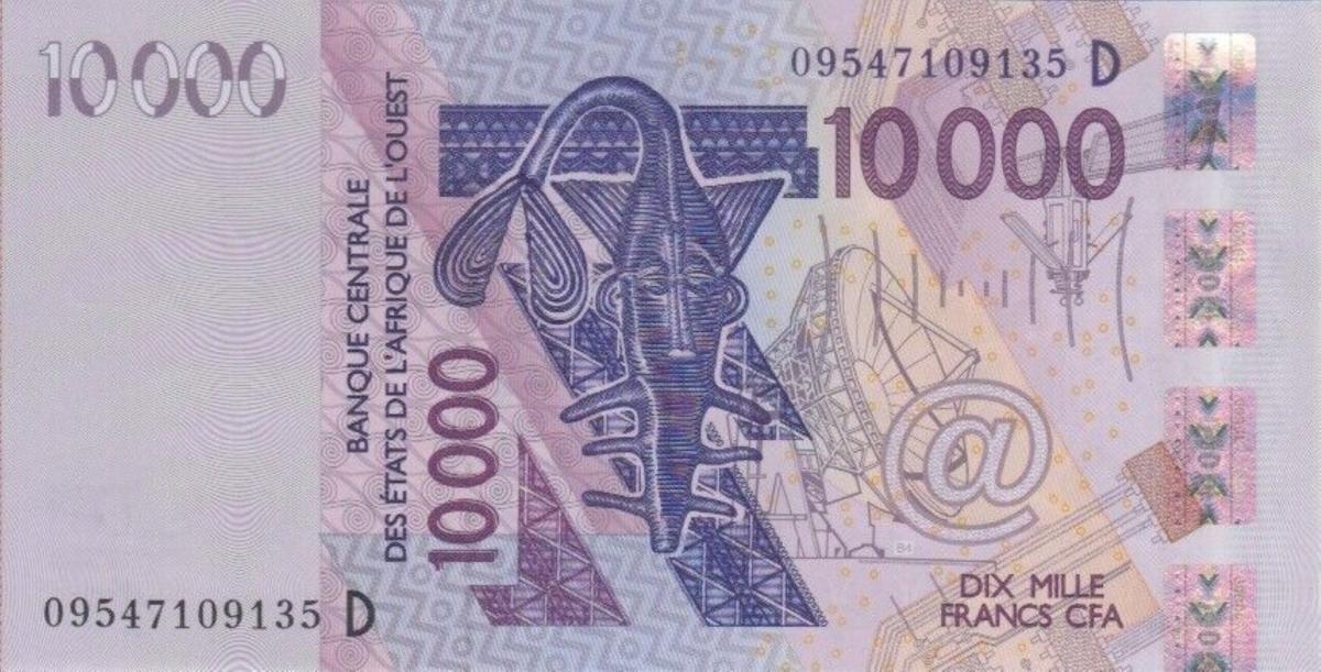 Front of West African States p417Dh: 5000 Francs from 2009