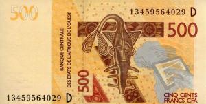 p419Db from West African States: 500 Francs from 2013