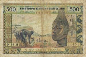 p601He from West African States: 100 Francs from 1965