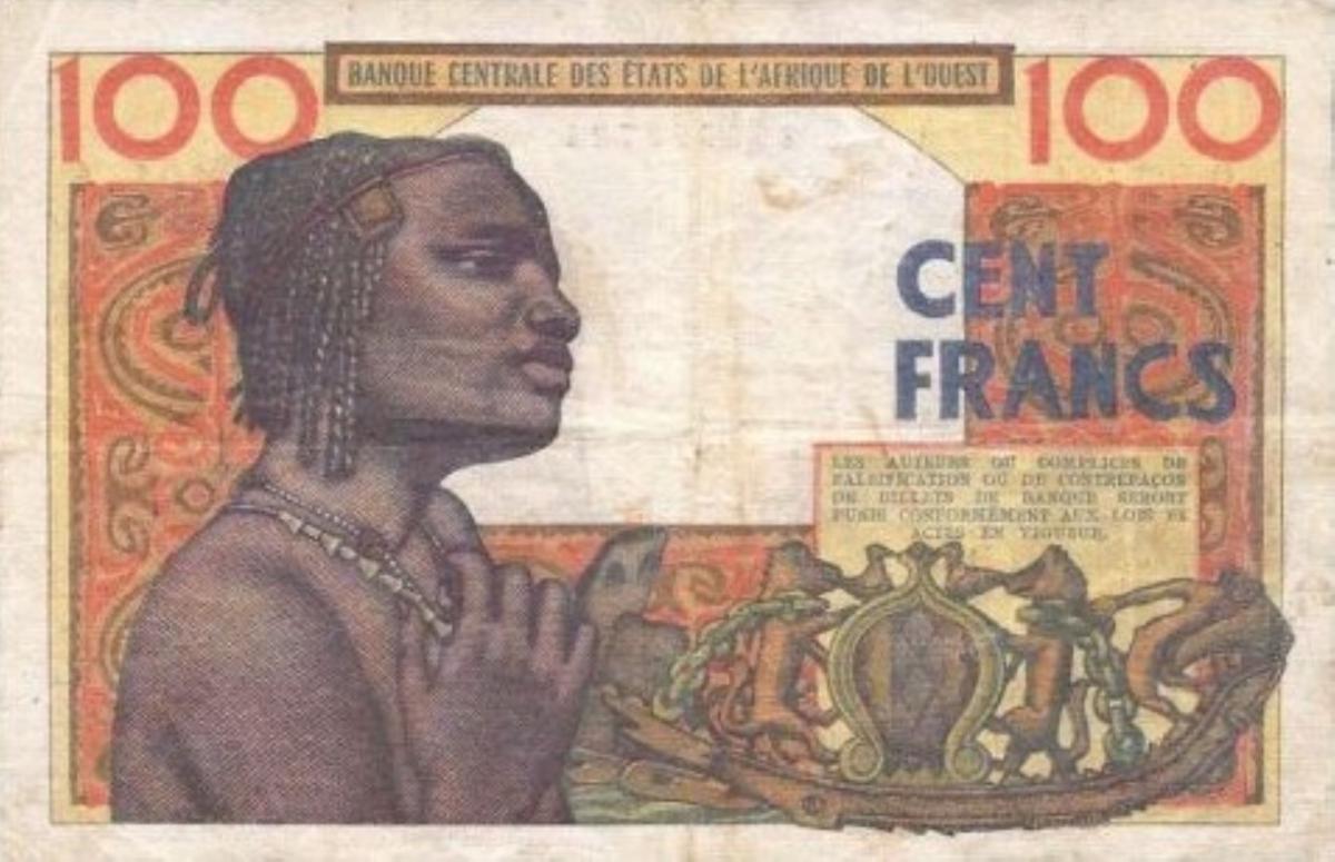 Back of West African States p701Ka: 100 Francs from 1961